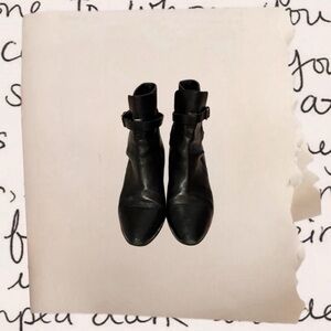 authentic saint laurent ankle strap boots